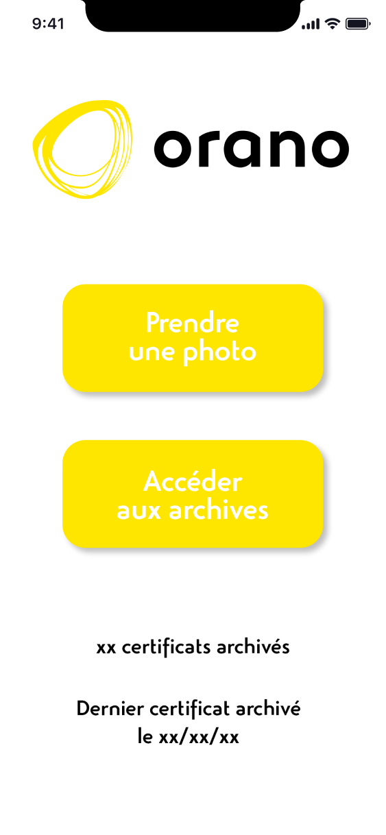 ScreenShot of Orano App